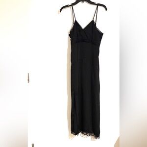 Jing Dress Size S Elegant Black Lace Trim Dress